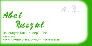 abel nuszpl business card