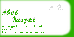 abel nuszpl business card